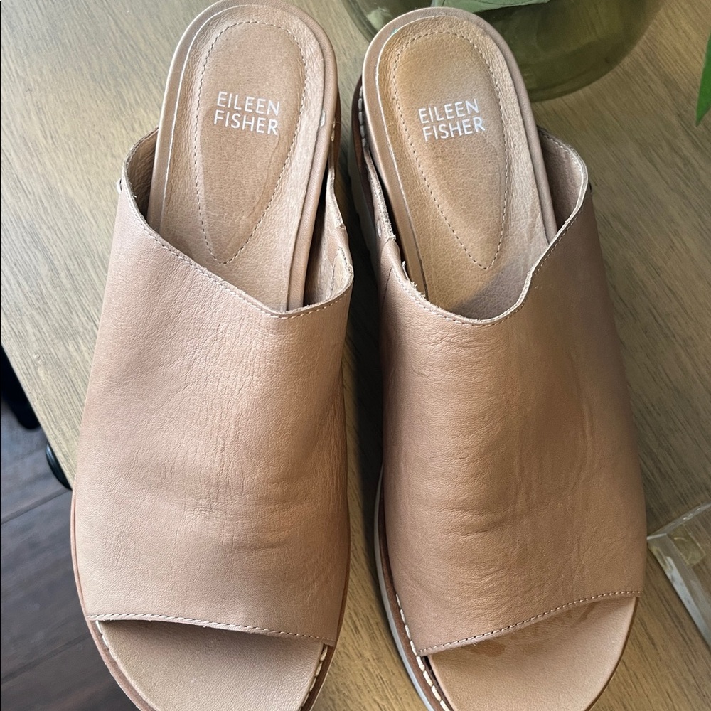 Eileen Fisher level up Platform Slide Sandals - Picture 3 of 3